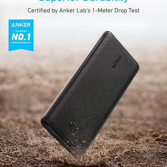 Anker 313 Slim Portable Charger, Power Bank, 10,000 mAh Battery Pack - Picture 1 of 3